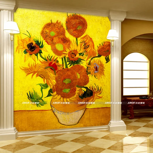 Girasole 3D Carta Da Parati Van gogh Foto Wallpaper Mondo famoso ... Girasole 3D Carta Da Parati Van gogh Foto Wallpaper Mondo famoso ...