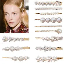 Корейский стиль имитация жемчуга цветок заколка для волос Винтажные заколки для волос длинные заколки Ins заколка для волос милые аксессуары для волос для девочек