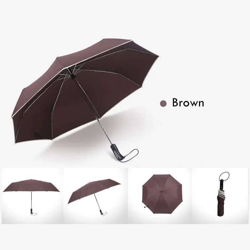 Автоматический зонт для мужчин и женщин, три складных детские зонтики, Зонт от дождя для мужчин и женщин