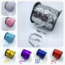 5 Yards/Lot 6mm Bunte Pailletten Shiny Faceted Lose Pailletten Pailletten Nähen Hochzeit Handwerk DIY Scrapbooking Anhänger