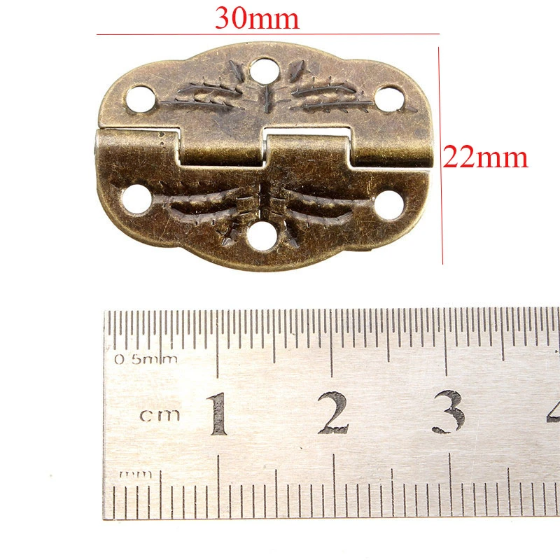 MTSPACE 10 шт./компл. 30 мм x 22 мм дверные петли сплав поворачивается от 0 градусов до 280 градусов античный бронзовый инструмент части