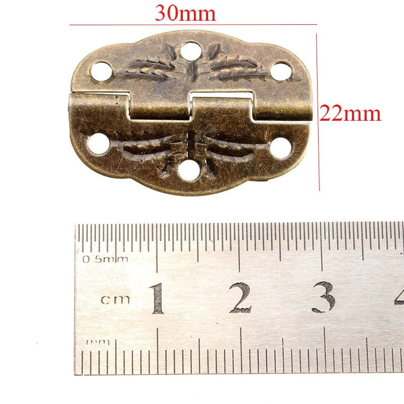 MTSPACE 10pcs/Set 30mm x22mm Door Butt Hinges Alloy rotated from 0 degrees to 280 degrees Antique Bronze Tool Parts