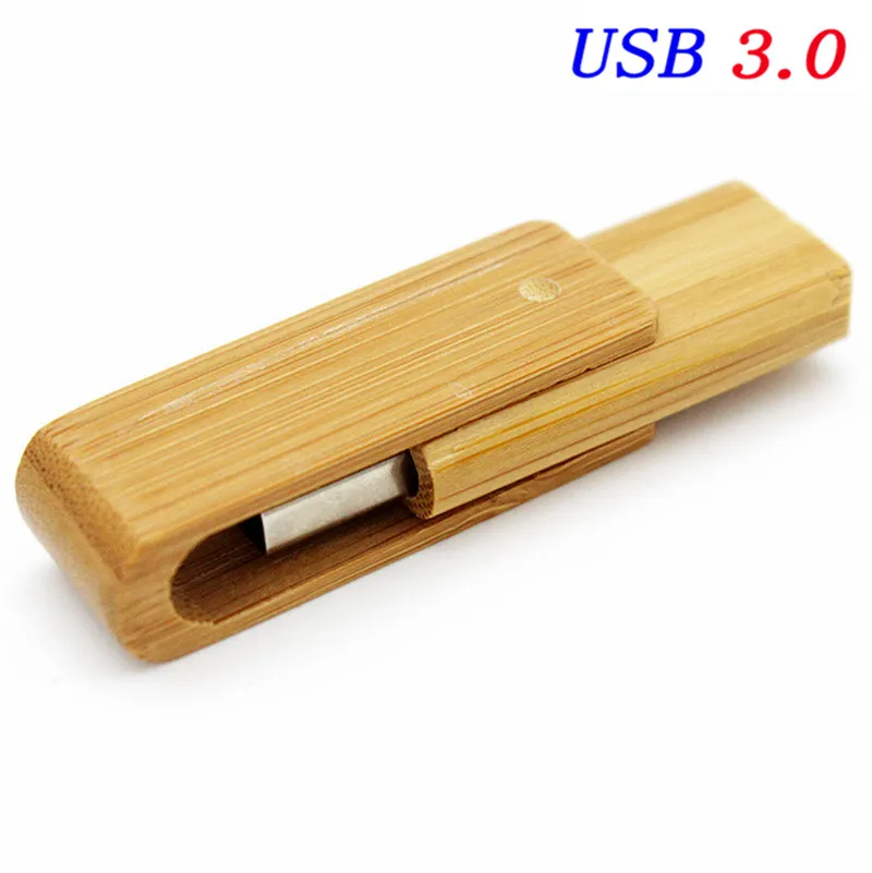 JASTER USB 3,0 деревянный вращающийся USB флеш-накопитель 4G 8GB 16GB 32GB флеш-накопитель персональный логотип индивидуальная карта памяти - Цвет: Carbonized bamboo