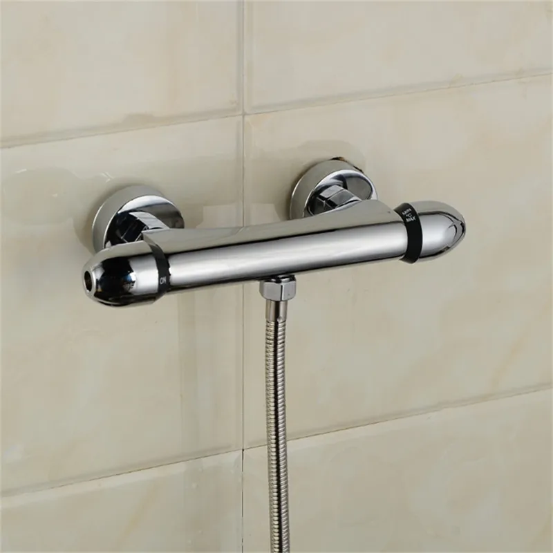 Chrome Thermostatic Shower Faucets Bathroom Thermostatic Mixer Tap Hot