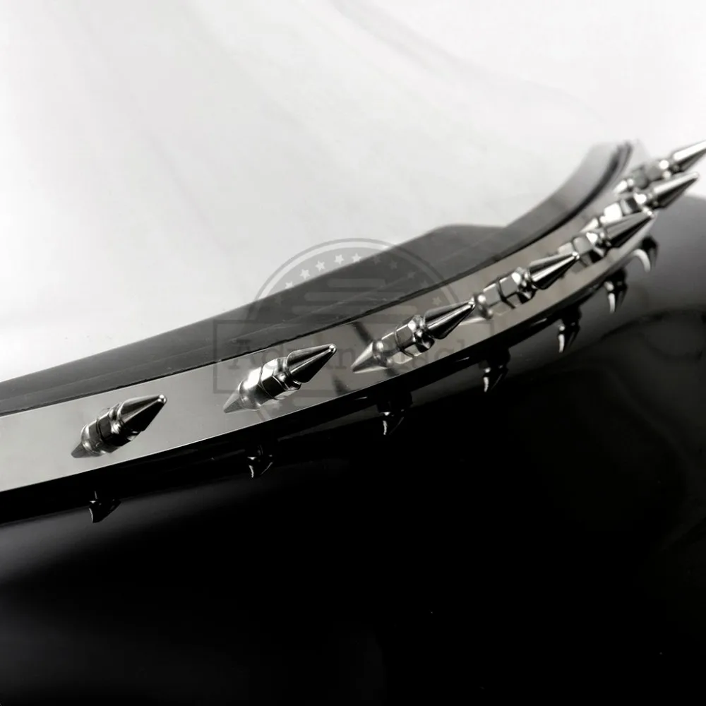 

Chrome 3-Slot Track Windscreen Trim Bar Spike Accent Windshield For Harley Touring 96-13 Electra Street Road Glide Touring Bike