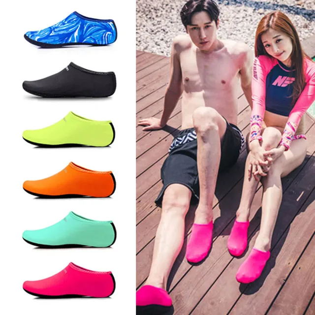 Men Women Aqua Skin Shoes Beach Water Socks Yoga Exercise Pool Swim Slip On Surfing Shoes XR-Hot