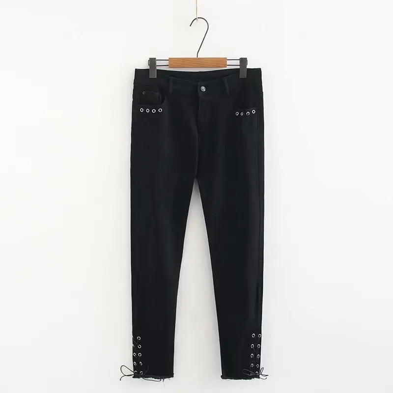 2019 Plus Size Casual Jeans Spring Women Clothing Fashion Loose Denim Pencil Pants S46-6509 |