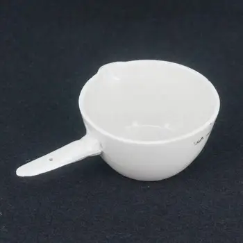 

500ml Porcelain Evaporating Laboratory Bowl Dish With Handle Flat Bottom