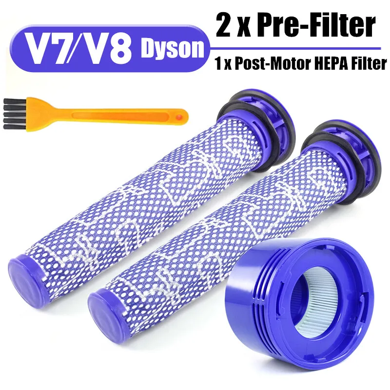 

Replacement for Dyson V8 Pre Filter + HEPA Post Filter, Compatible Dyson V7 V8 Animal Absolute Cordless Vacuum for