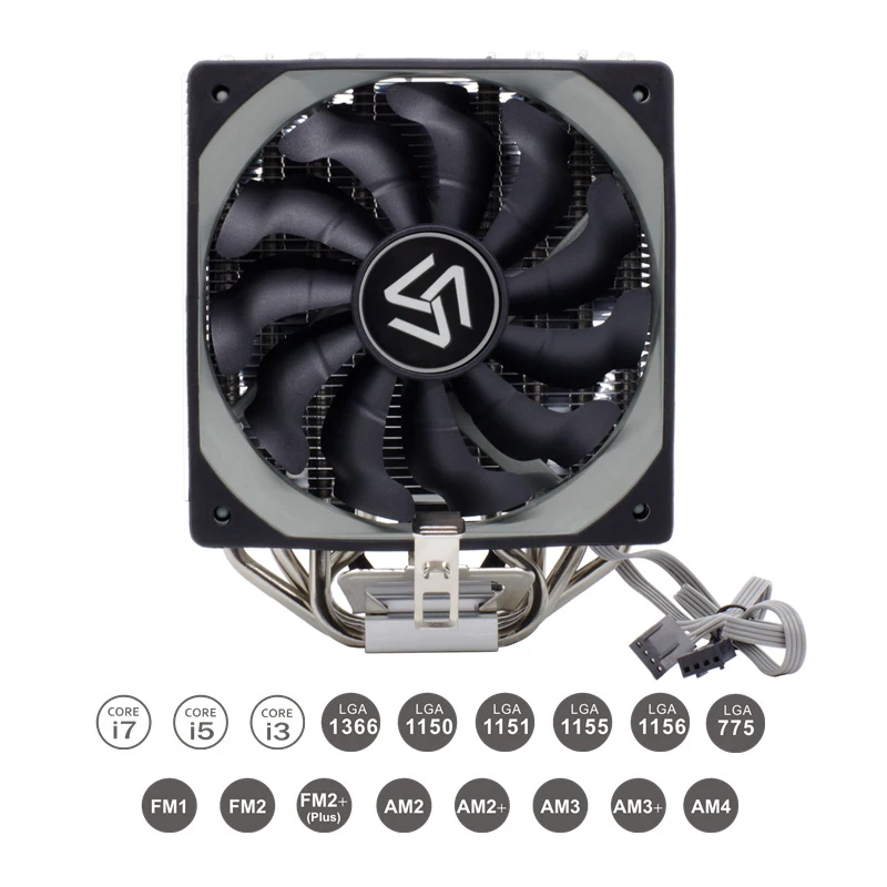 ALSEYE кулер для процессора TDP 280W 4Pin 120 мм куллер вентилятор 2011/775/1155/1151 и AM2 +/АМ3 +/ АМ4|pwm