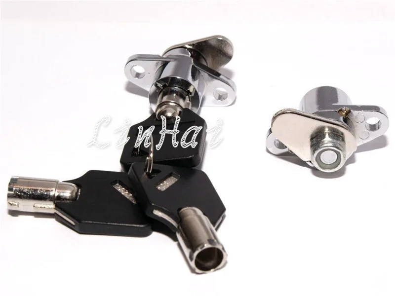 Hard Black Saddlebag Lock & Keys Set Fit For Harley Touring Models