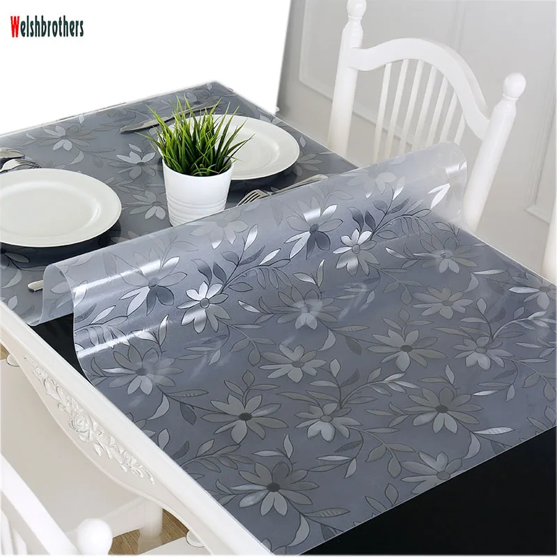 Prezzo Tovaglia vetro morbido PVC tovaglia impermeabile anti ferro di cristallo trasparente tovaglia tovaglia