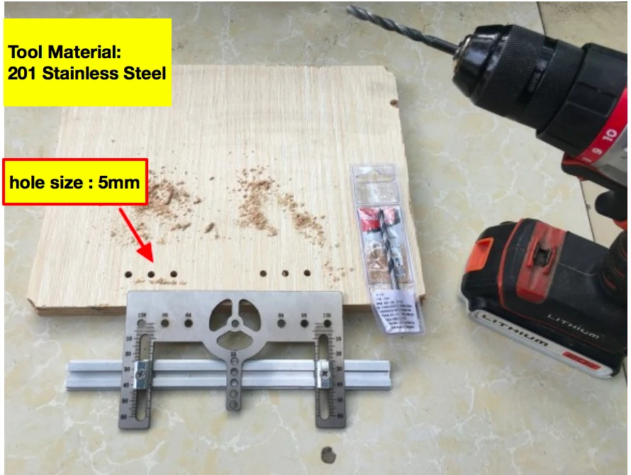 Details About Cabinet Install Jig Drawer Door Pull Handle Door Drill Hole Guide Portable Tools