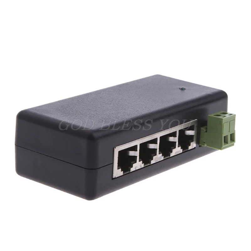 

4 Port POE Injector For CCTV Surveillance IP Cameras Power Over Ethernet Adapter