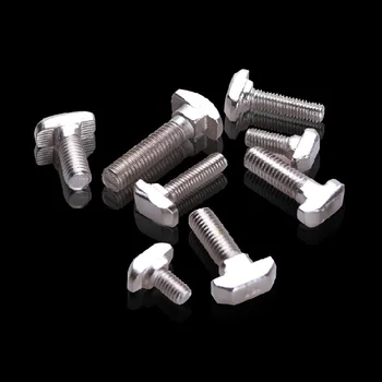 

50pcs M8*20 Nickel Plated Carbon Steel Hammer Head Bolt Aluminum Connector T Head Screws For 4040 Aluminum Profile