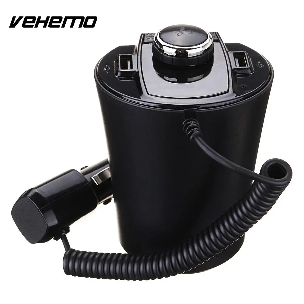 Vehemo BX-6 Car Charger Dual USB Cup Bluetooth Wireless FM Transmitter Cup Charger AUX Input Automotive Car