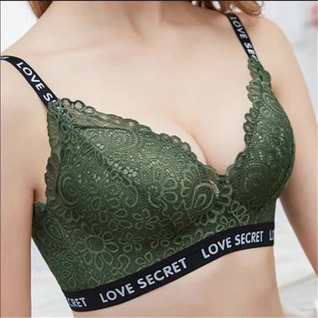 

Black Bra Wire Free Push Up Sexy Women Bras Lace Bralette Lingerie Small Breast Adjusts A B C Bra Female Underwear