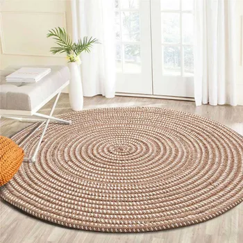 

Knit Round Carpets For Living Room Computer Chair Area Rug Children Play Tent Floor Mat Cloakroom Rugs And Carpets Dropshiping#