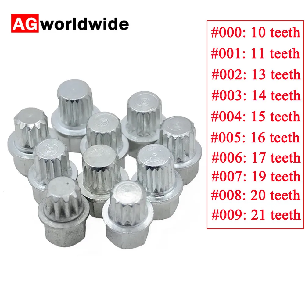 

New Anti-theft Wheel Bolt Lock Nut Key Adapter #0 to #9 8D0601139F For Volkswagen Golf Jetta Passat Touran For Audi A4 A6 A8 TT