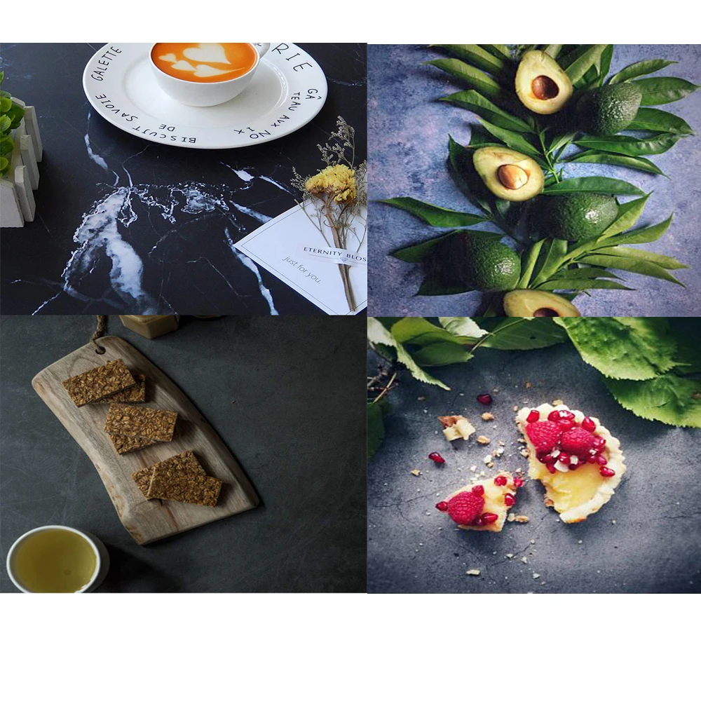 

HUAYI 83x55cm double sides photography backdrop photophone solid color photo background photocall for Food product studio props