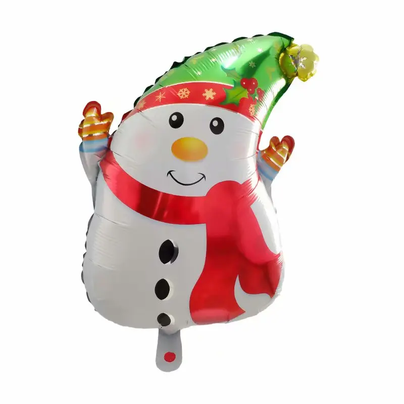 Рождественские шары Санта-Клаус, фольгированные шары, Подарочная коробка, Рождественские шары-колокольчики, рождественские украшения, Рождественский Снеговик, орнамент - Цвет: Флуоресцентный желтый