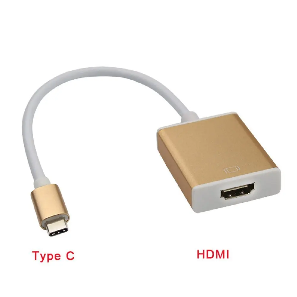 USB 3,1 type-C к HDMI адаптер высокоскоростной конвертер 4 K для Apple Macbook, ChromeBook Pixel Gold