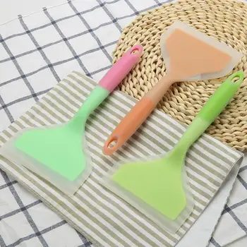 

Silica gel Japanese Tamagoyaki Omelette Pan Turners Temperature-resistant Silicone Spatula