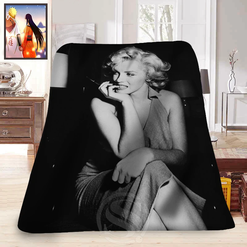 Модное мягкое одеяло, классическое мягкое одеяло с принтом Мэрилин Монро, удобное одеяло, одеяло для дивана