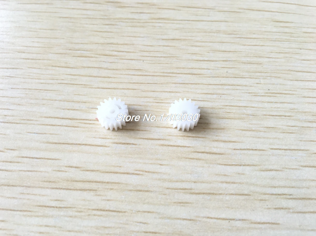 

50 Pcs 10mmx2mm 18 Teeth Thick Plastic RC Model Motor Spindle Spur Gear