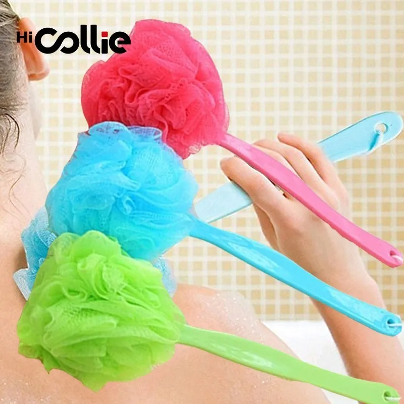 Long Handle Hanging Soft Mesh Back Body Bath Shower Scrubber Brush