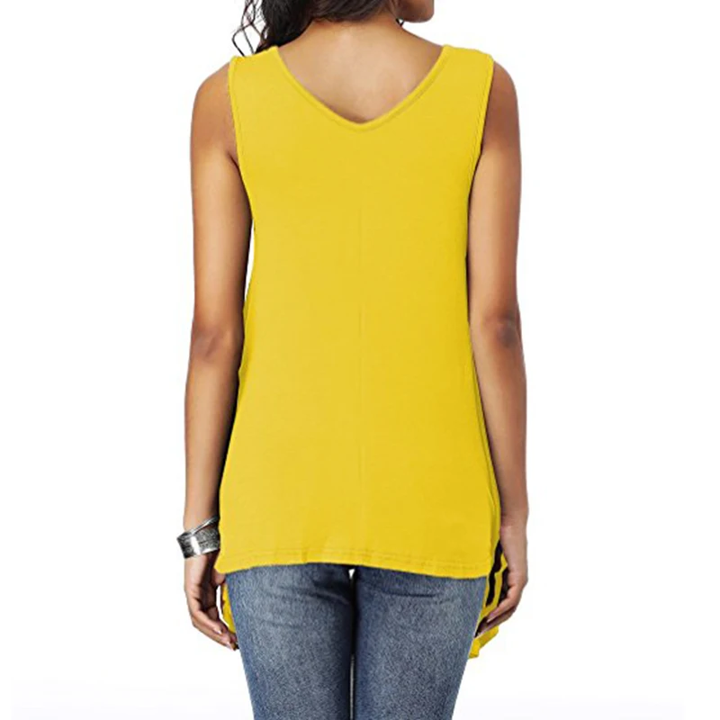 Summer Women Sleeveless Cross Vest V Neck Casual Holiday Blouse Tops T-shirt New