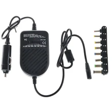 Universal 80W DC Car Charger Laptop Notebook Adapter Adjustable LED Auto Power Supply Set + 8 Detachable Plugs Computer