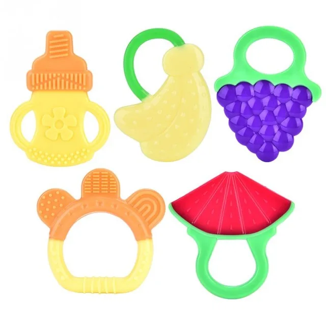 

Baby Fruit Teether Toy Child Vegetable Tooth Silicone Grape Watermelon Banana Lovely Fruits Shape Training Chew Massager Toys 1P