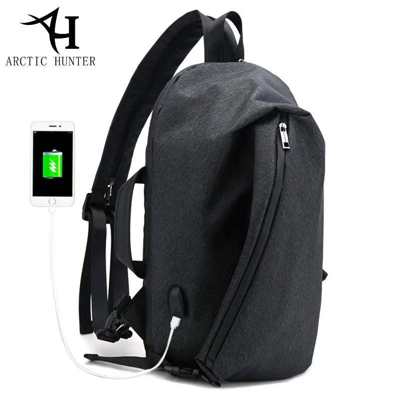 

ARCTIC HUNTER famous brand Crossbody Bags for Men Women Retro Casual USB Charger Male Messenger Chest Bag shoulder back pack Bag