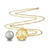Eudora Angel Caller Bola Butterfly Pendant Gold Color Cage Locket with Mix Color Harmony Ball Ringing Chime Pendant For Women 2
