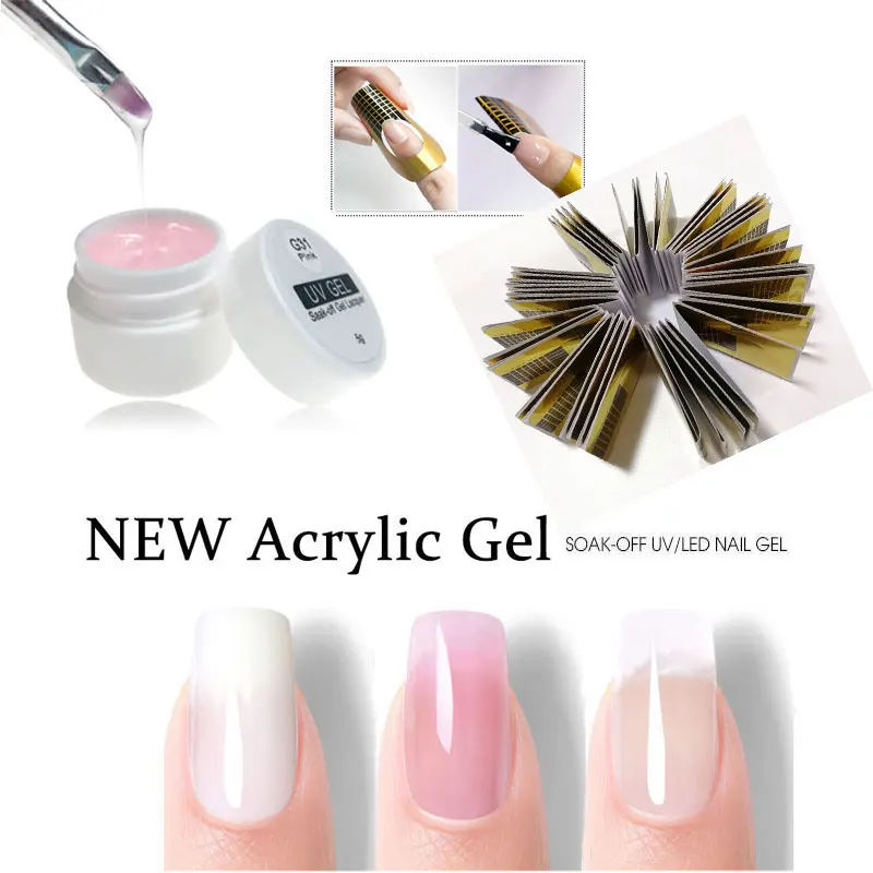 3 colors poly gel Builder Gel for Nail Extensions Finger Extension UV