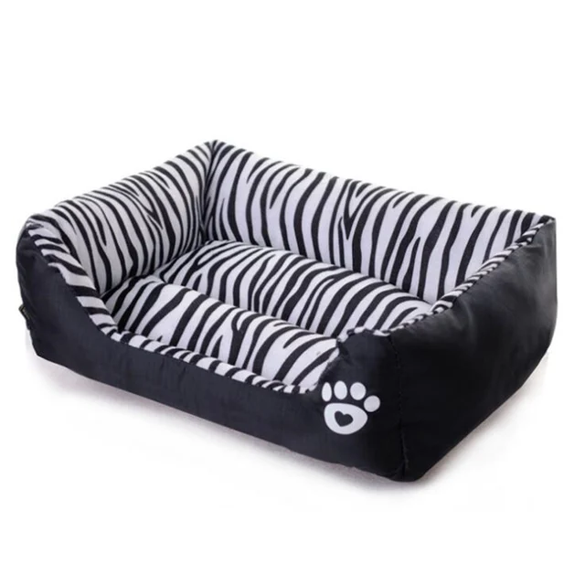 Waterproof pet dog beds Black white striped 3 sizes beds for dog Puppy