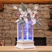 Рождественские LED украшения лампы для подсвечника украшения Ремесло Рождественское украшение для дома рисунком елки рождественские украшения