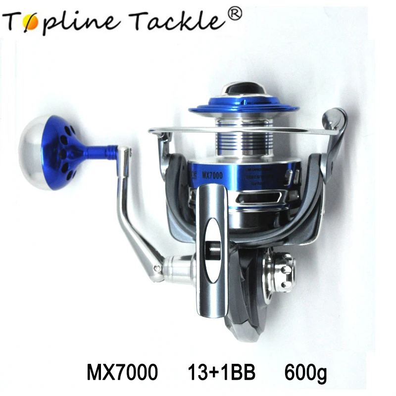 

Topline Tackle 4.7:1 5.5:1 Anti-corrosion 5000 7000 10000 Spinning Fishing Reel Wheel Drag Max 18kg
