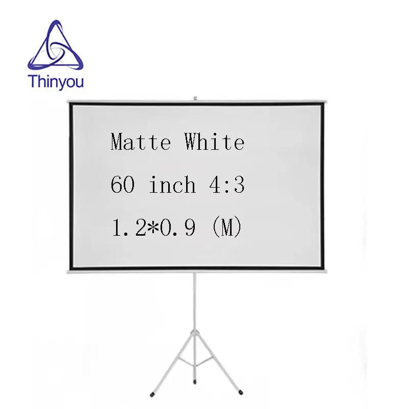

Thinyou 60 inch 4:3 Tripod Portable Projector Foldable HD Floor Stand stronger Bracket for home theater and school,office