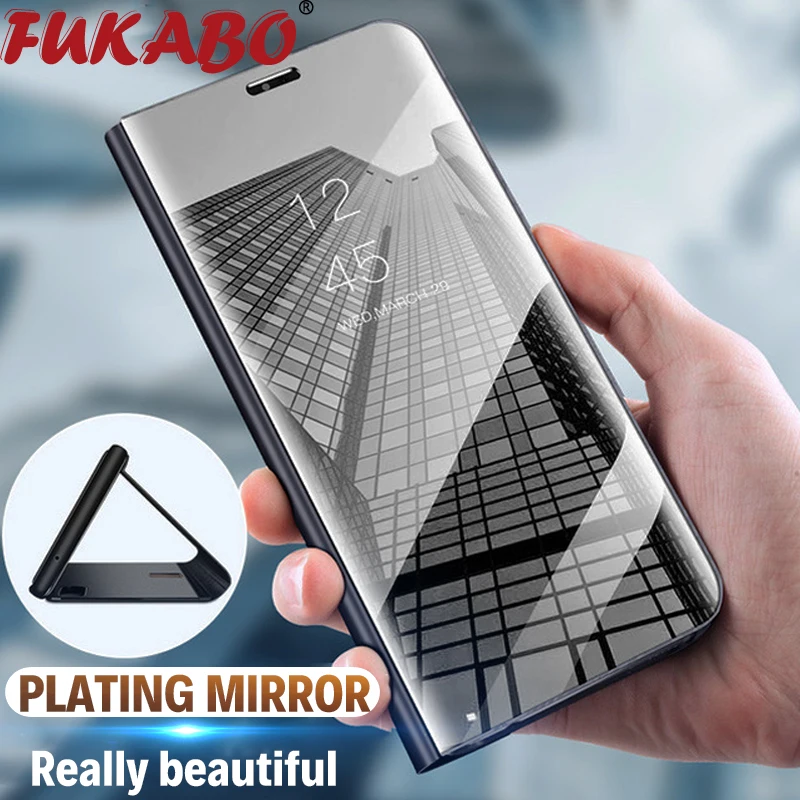 

Luxury Full Clear Mirror Flip Phone Case For Huawei P20 lite P20 Pro P10 P Smart Cover For Huawei Mate 10 lite Mate 10 Pro Cases