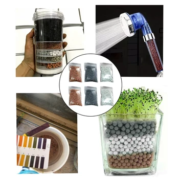 

Behogar 6 Packs Shower Head Negative Ion Filter Balls Stones for Removing Chlorine Heavy Metals Impurities Bacteria Home Hotel