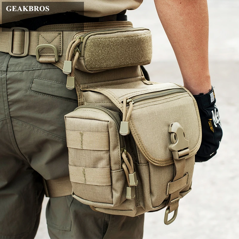 

Military Tactical Drop Leg Bag Tool Fanny Thigh Pack Hunting Bag Waist Pack Motorcycle Riding Men 1000D Military Waist Packs
