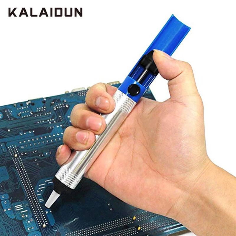 KALAIDUN Aluminum Metal Desoldering Pump Suction Tin Gun Removal Vacuum DesolderSoldering Sucker Pen Hand Welding Tools