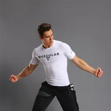 Крутая дышащая футболка для бега быстросохнущая облегающая фитнес-футболка трико для фитнеса, бега, тенниса, футбола спортивная одежда для тренажерного зала