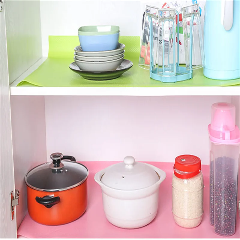 

BXLYY Kitchen Antibacterial Mat EVA Waterproof Refrigerator Mat 45 * 150cm Silicone Mat Home Decor Accessories Kitchen Tools.75z