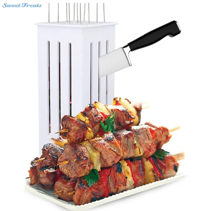 

Sweettreats Meat Skewer Machine brochette kebab maker maker bbq accessories with16 Skewers