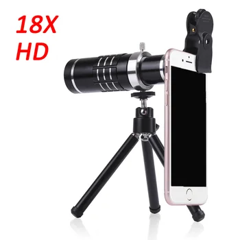

Roadfisher Universal Cell Mobile Phone Telescope Telephoto Lens 18X Zoom HD For Smartphone Samsung Iphone Huawei With Tripod