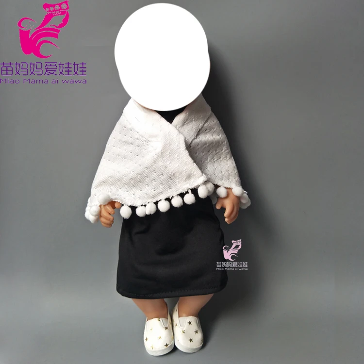 

18" Baby doll black dress with shawl for 18 inch girls dolls outfits baby girls play house gifts