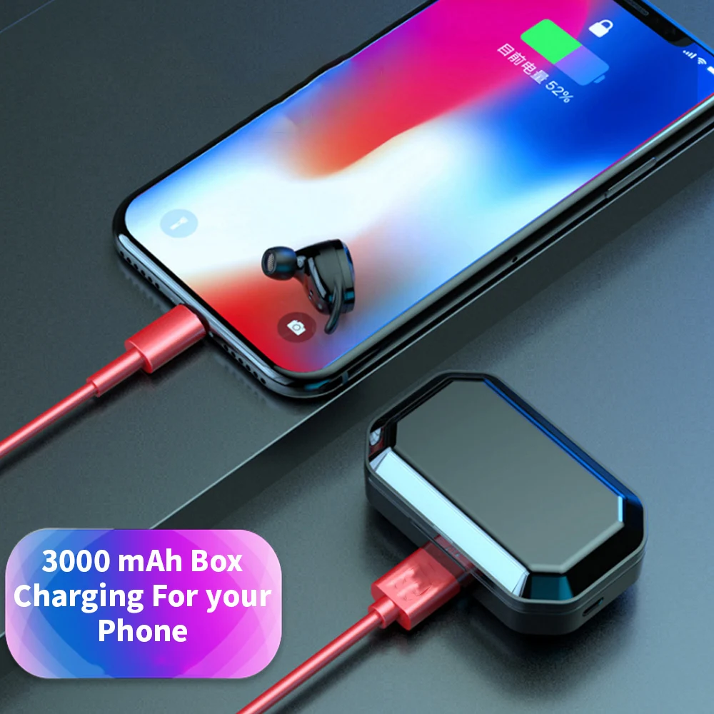 Kebidu наушники-вкладыши TWS Bluetooth наушники 5,0 True Беспроводной Bluetooth наушники стерео наушники-вкладишы для занятий спортом Bluetooth гарнитура для Xiaomi samsung